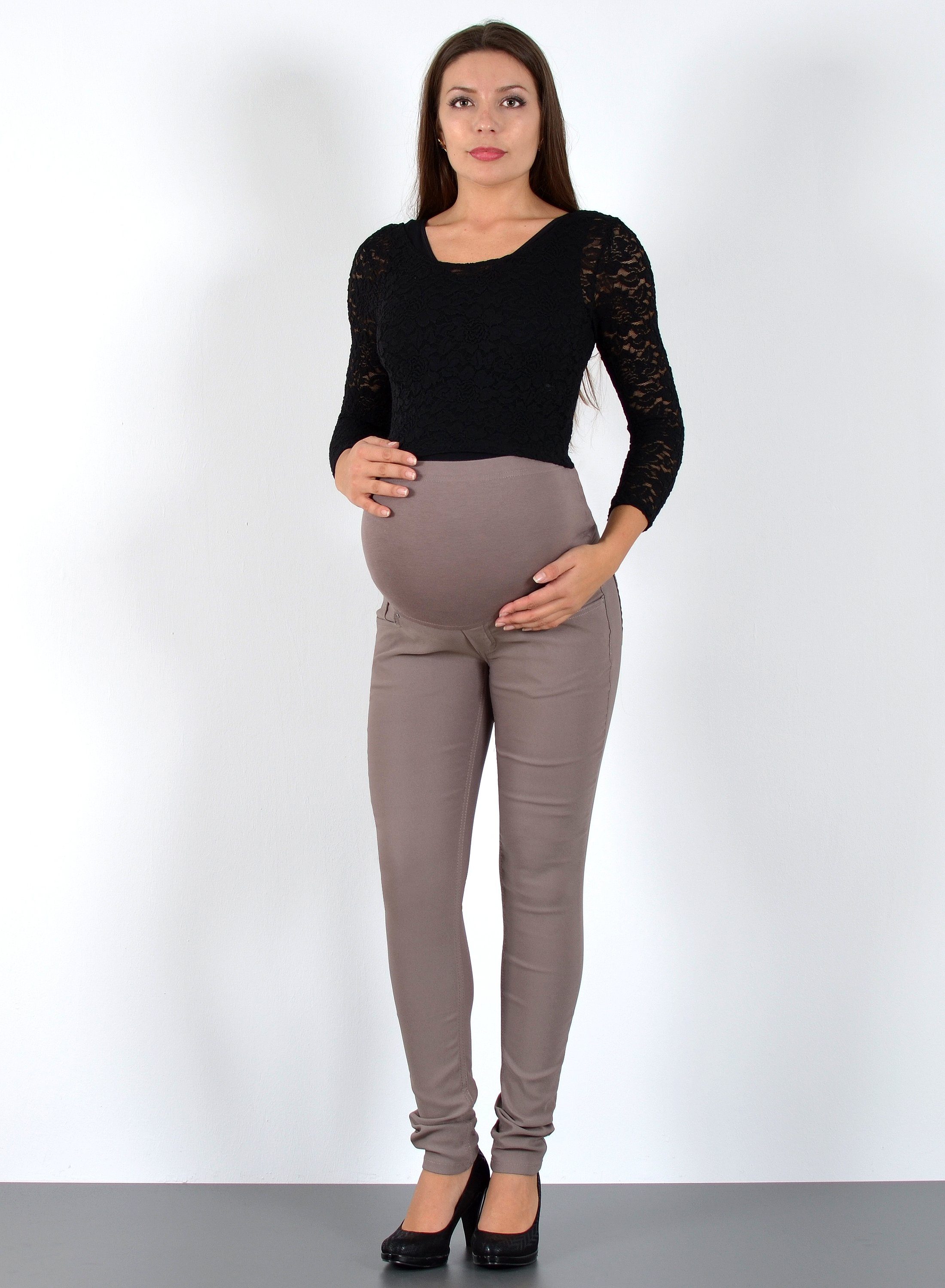 ESRA Umstandsjeans J530 Skinny Fit Schwangerschaftshose mit elastischem Bund, Schwangerschaftsjeans, mit hoher Leibhöhe und Stretch, bis Übergröße / Plussize Große Größe, Umstandshose für Schwangerschaft, Maternity Jeans Hose Umstandsjeans High Waist, mit elastischem Bund