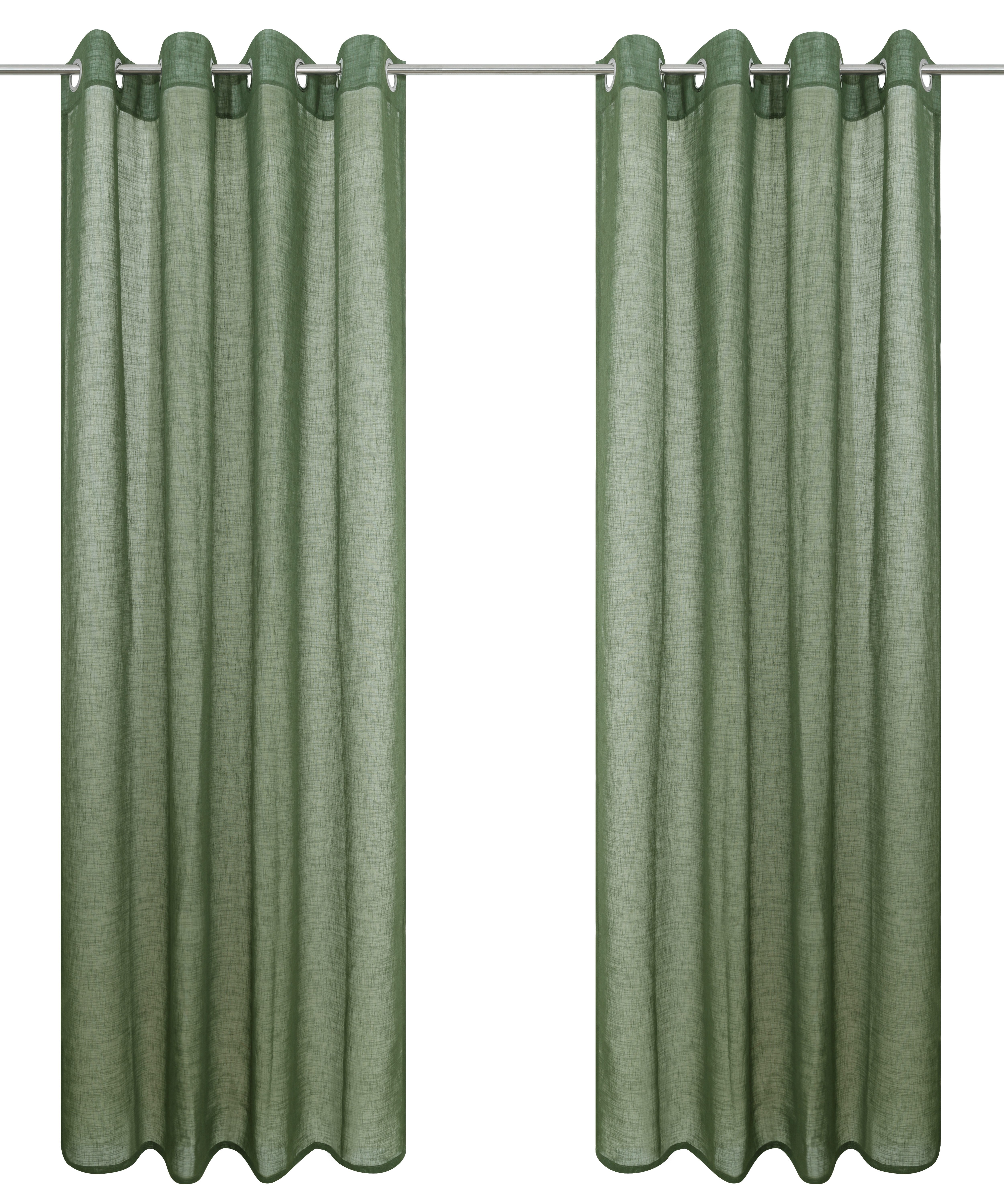 OTTO home Gardine Fiete (1 St), Ösen, halbtransparent, Leinen Optik, monochrom, basic, pflegeleicht, verschiedene Größen