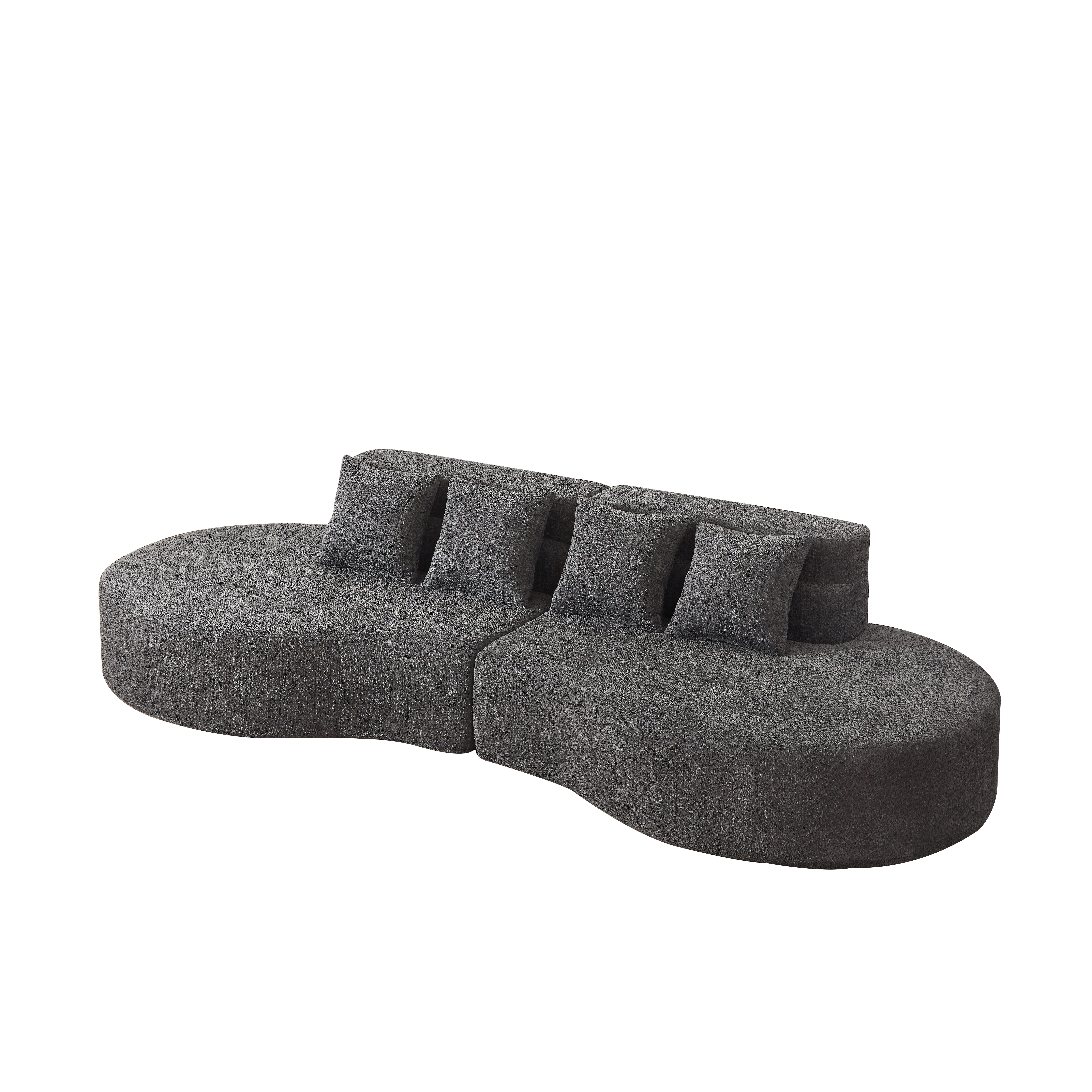 MODFU Loungesofa Schaumsofa, Abnehmbarer, waschbarer Teddyfleece-Bezug 1 Teile