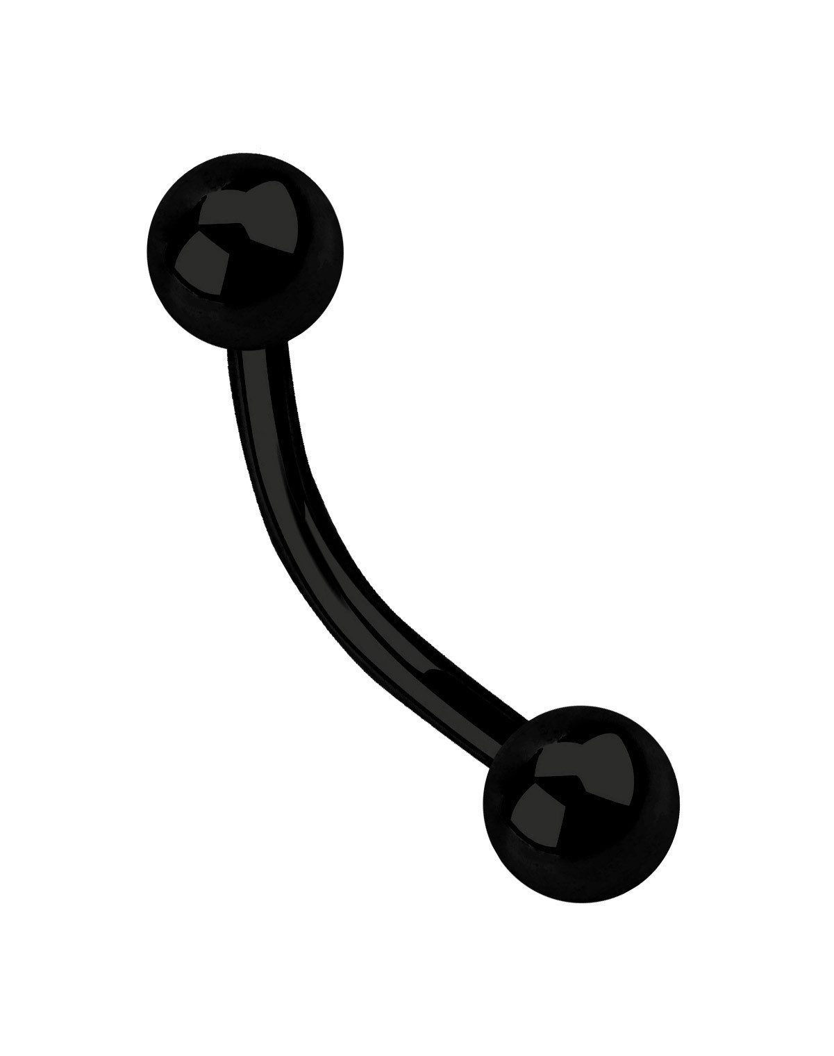 Adelia´s Augenbrauenpiercing Piercing - Augenbrauenpiercing 316L Stahl Banane Kugel, Banane mit Kugel, 1,2 mm Länge, 1,2 mm Stärke, 316L Stahl