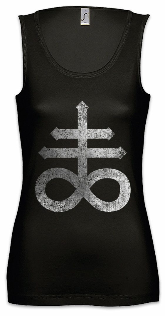 Tanktop Leviathan Cross Ärmelloses Damen T-Shirt Kreuz SulSymbol Pentagram 666