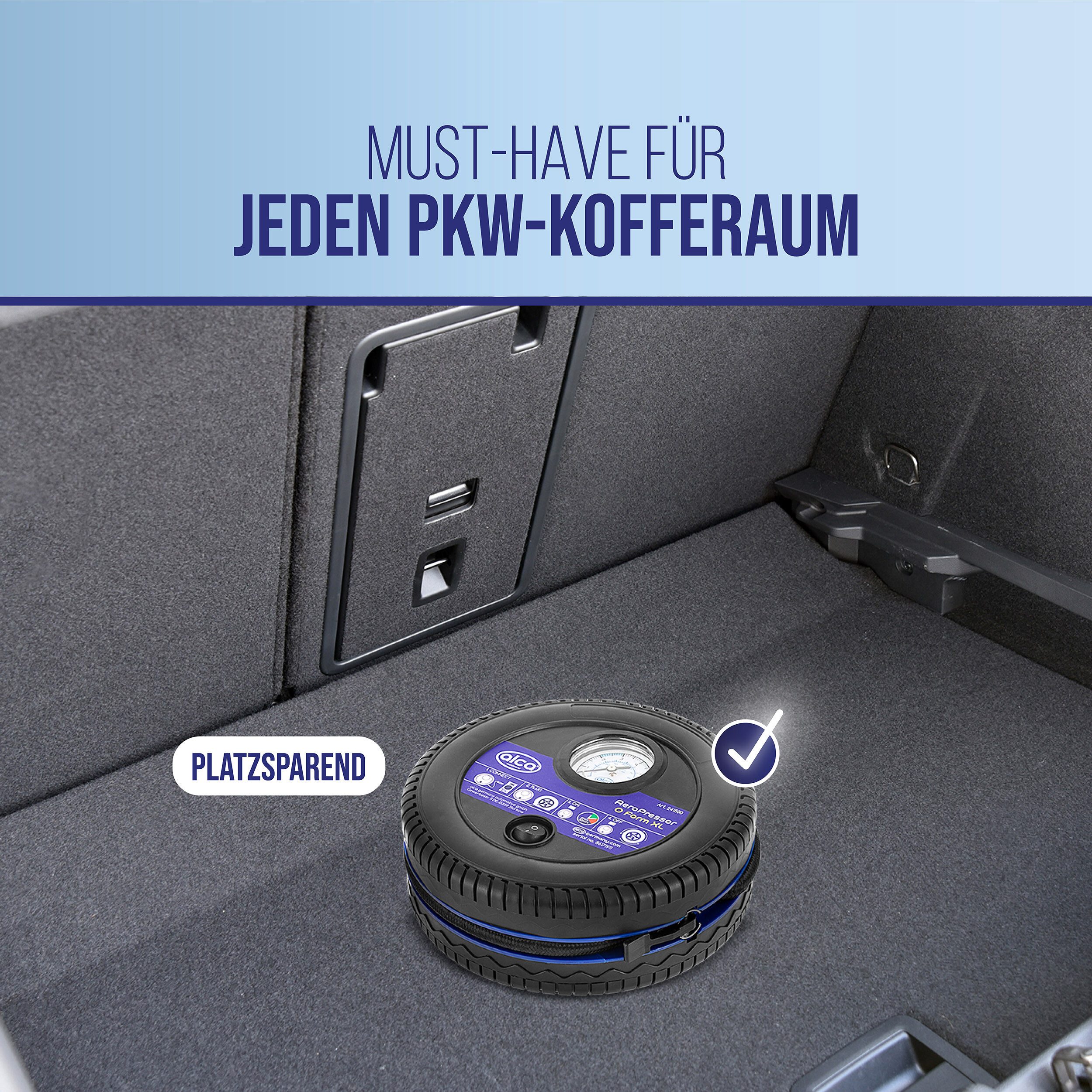 alca Kompressor Kompressor mini elektr. Auto Luftpumpe 12V Luftkompressor, 90 W, max. 7 bar, 1-tlg.