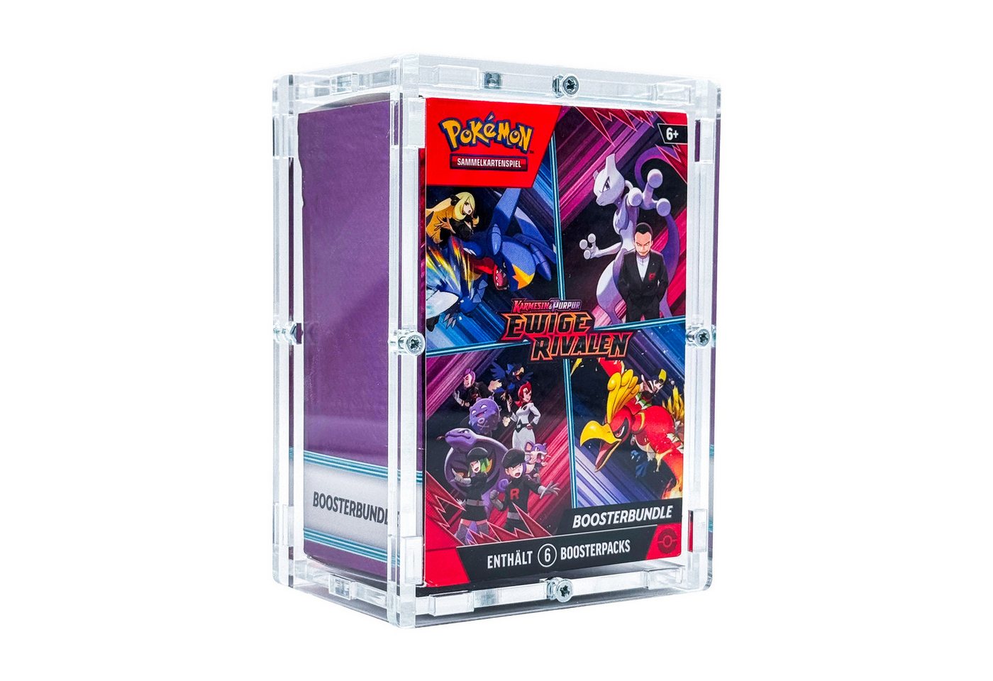 DragonCollect Sammelkarte Acryl Case für Pokemon Booster Bundle Box Schutz zB. Schwarze Blitze, Made in Germany