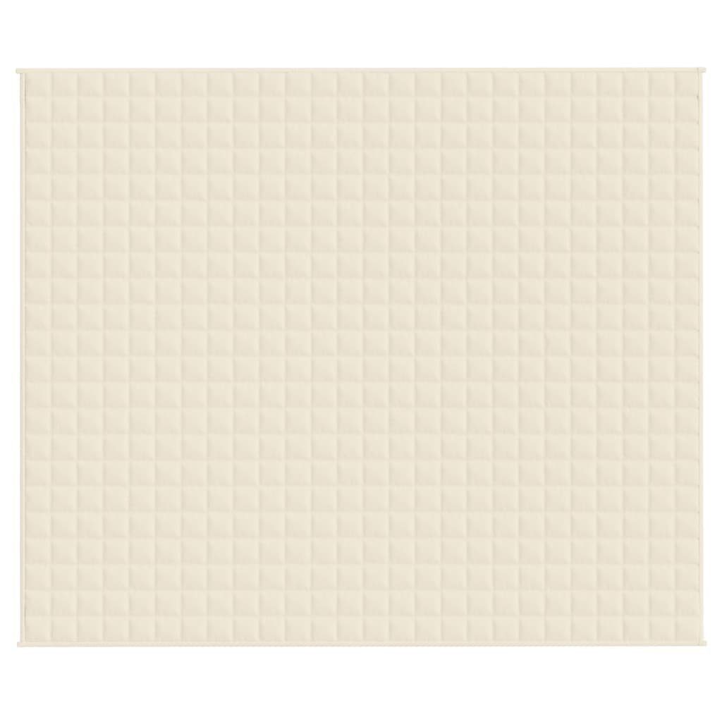 vidaXL Einziehdecke 220 x 260 cm Gewichtsdecke Hellcreme 220x260 cm 15 kg Stoff Bettdecke