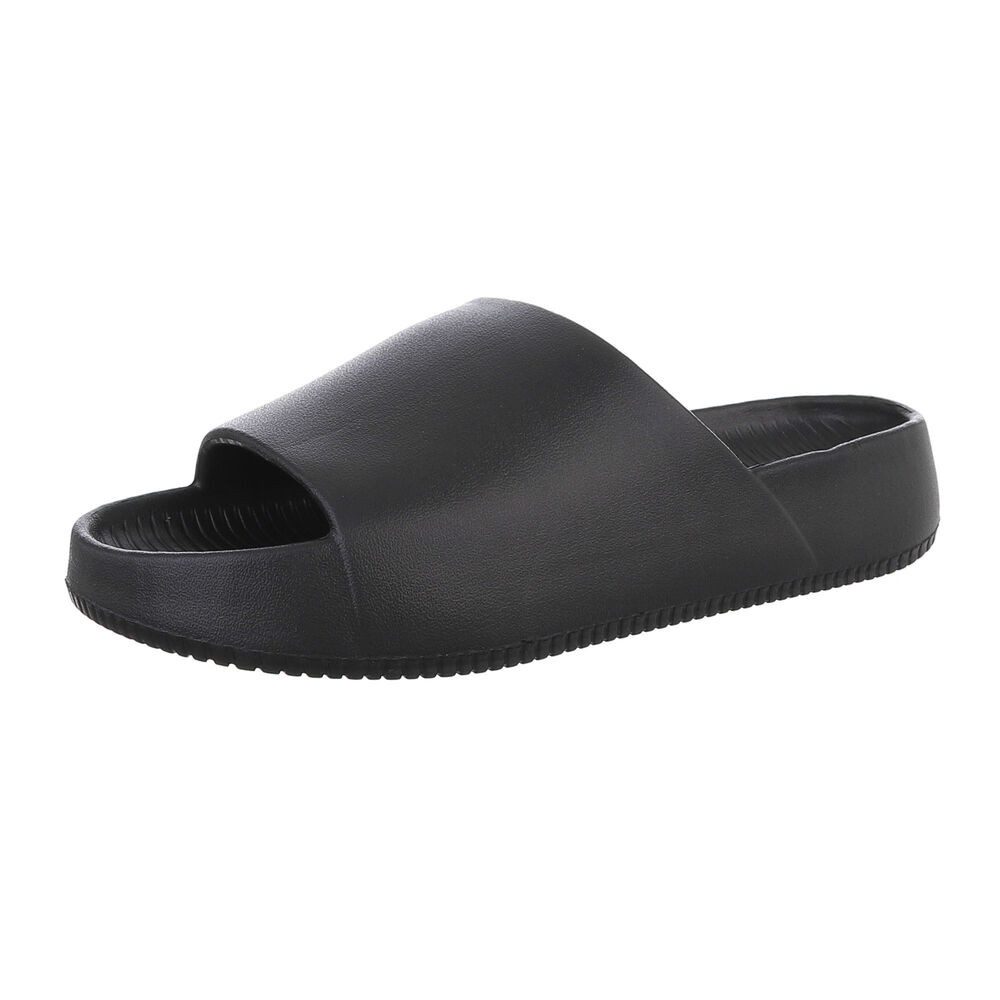 Ital-Design Herren Mules Strand Sandale (86193487) Flach Sandalen in Schwarz