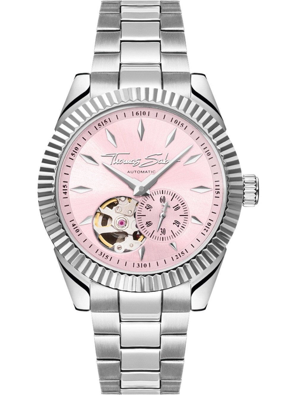 THOMAS SABO Automatikuhr Thomas Sabo WA0418-201-204 Damenuhr Rebel Pink Automatik 36mm 5ATM Thomas Sabo WA0418-201-204 Damenuhr Rebel Pink Automatik 36mm 5ATM