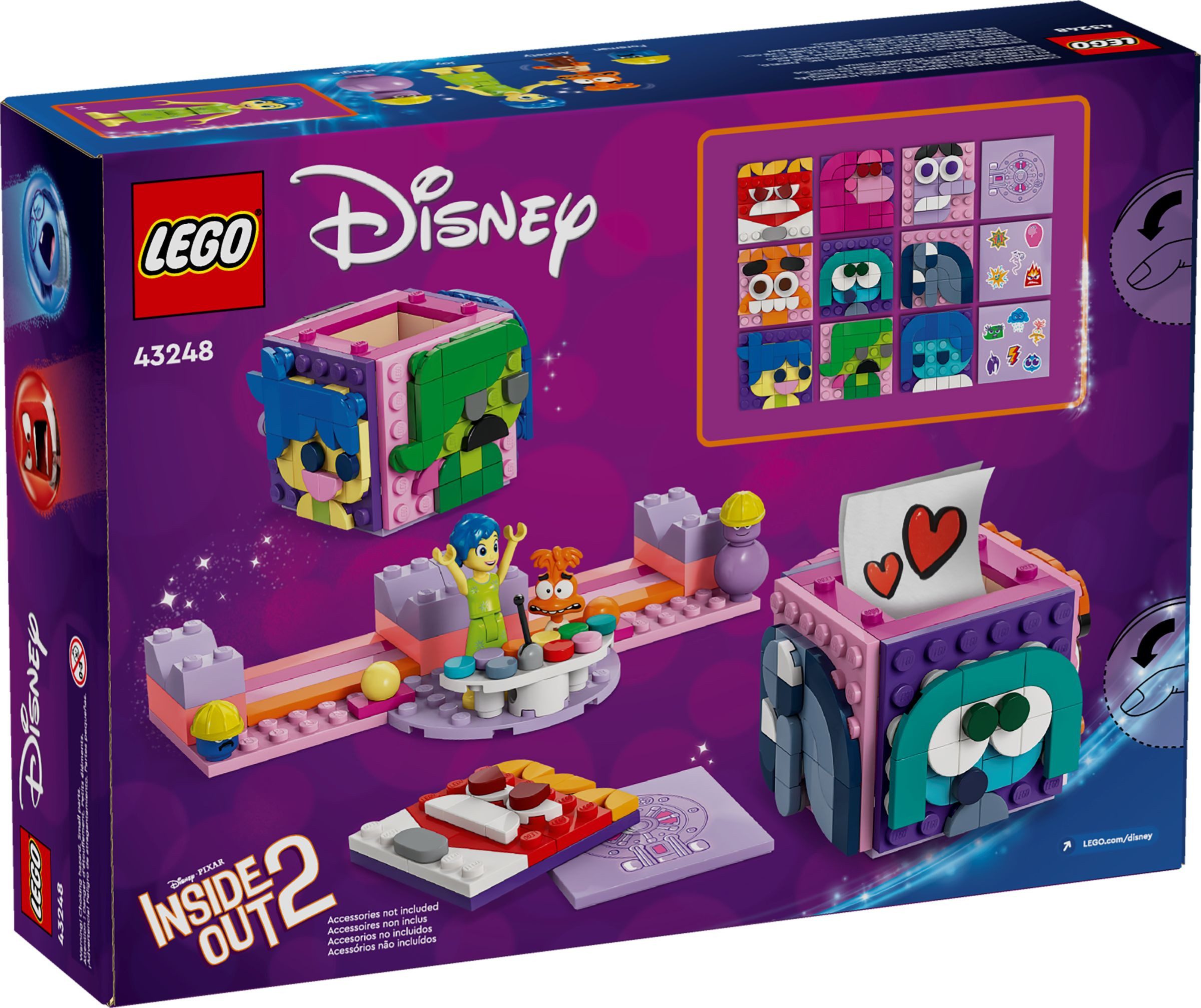 LEGO® LEGO® Disney™ 43248 Alles steht Kopf 2 Stimmungswürfel Konstruktionsspielsteine, (394 St)