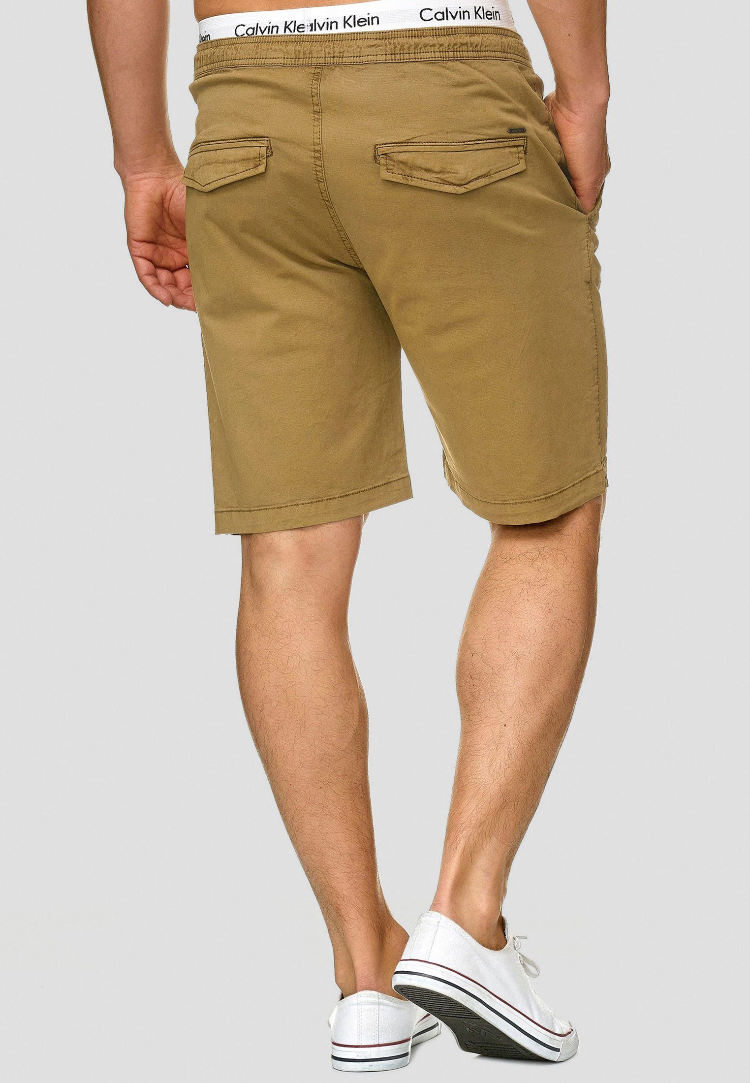 INDICODE Chinoshorts Herren Kelowna Chino Shorts Herrenshorts mit elastischem Bund und Kordelzug – Bild 5 von 5