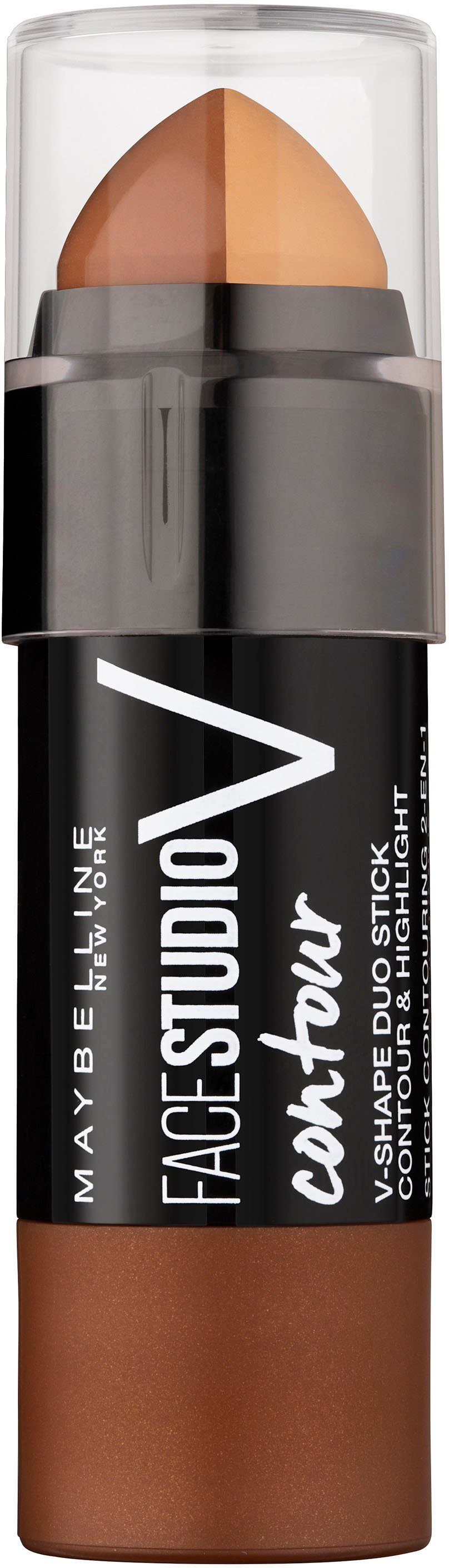 MAYBELLINE NEW YORK Contouring-Stick FACESTUDIO CONTOUR DUO, zaubert die angesagte V-Gesichtsform im Handumdrehen
