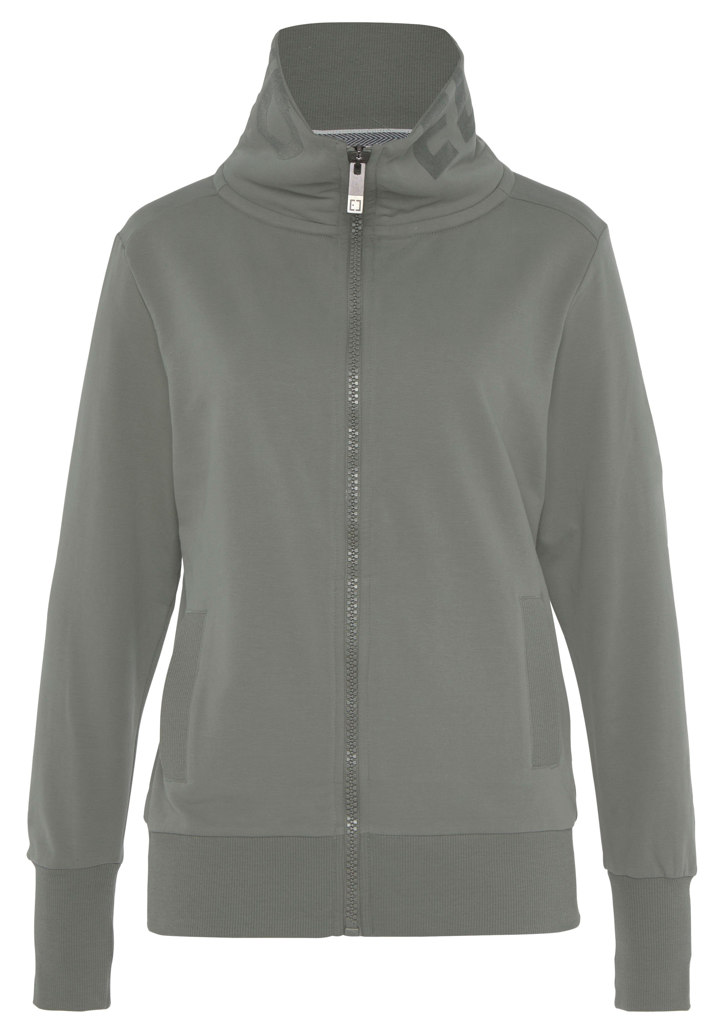 Elbsand Sweatjacke Alvis mit Logodruck am günstig online kaufen