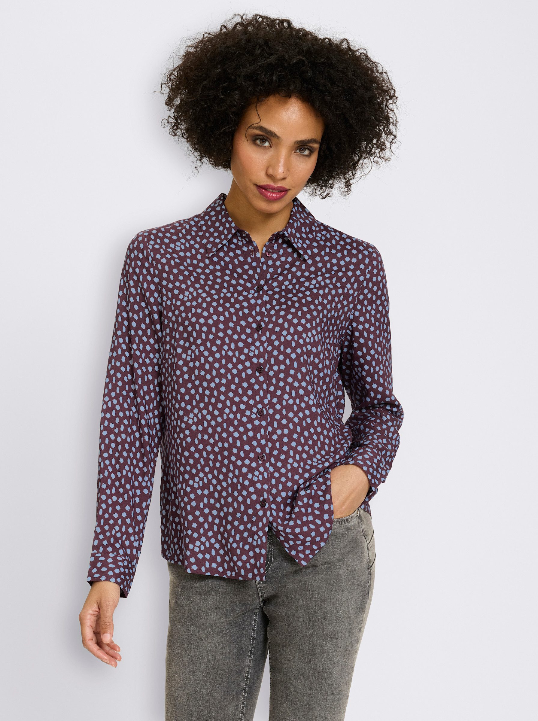 heine Klassische Bluse Druckbluse Langarm