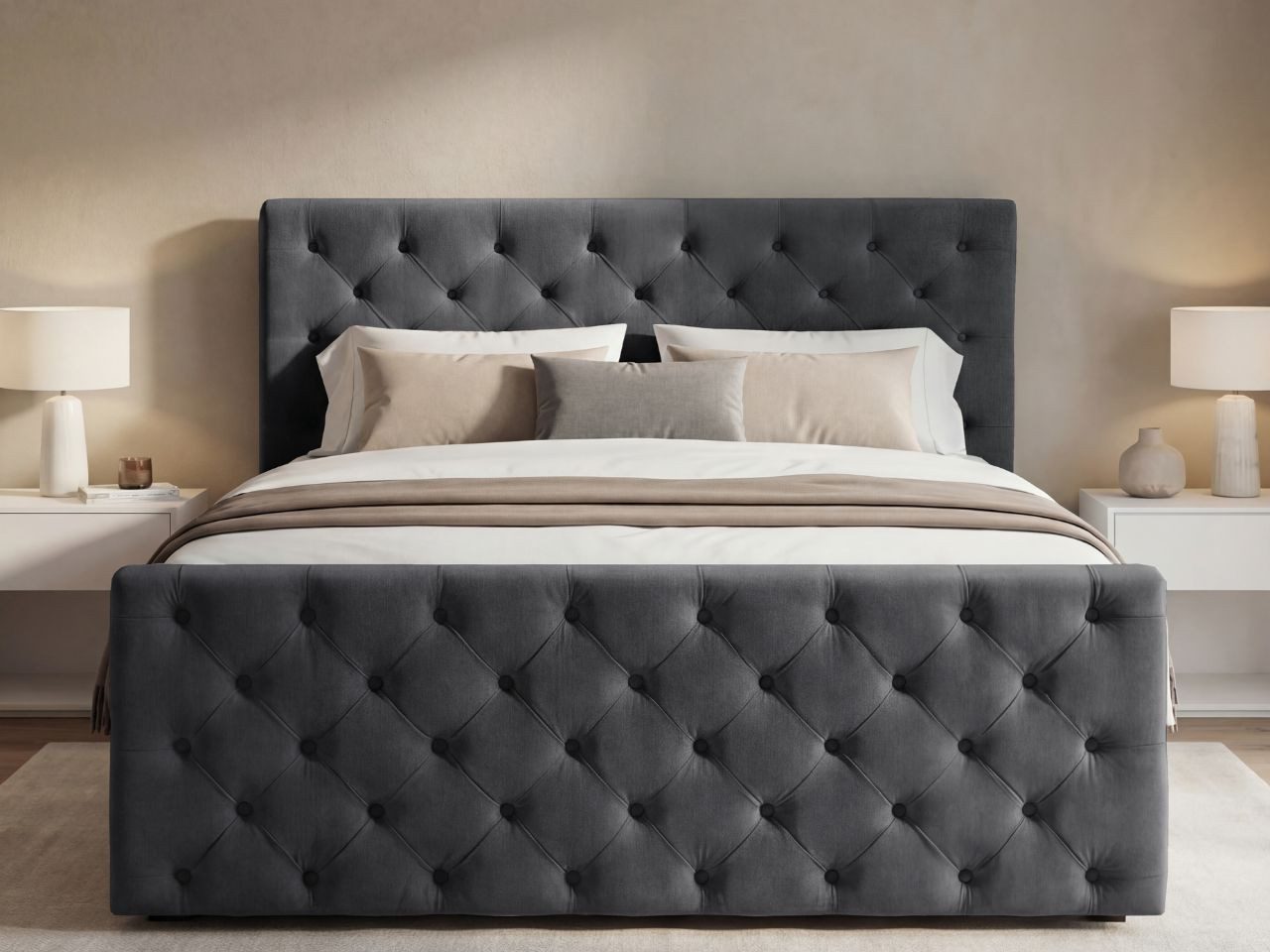 GrainGold Boxspringbett Montego (Set, Boxspringbett, Bettkästen, Topper)