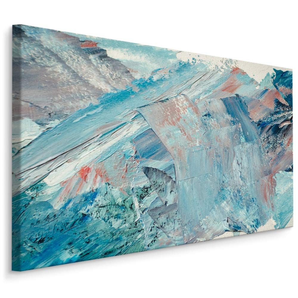 Muralo Leinwandbild Abstrakt – Leinwandbild Wandbild Kunstdruck Wohnzimmer, Abstrakt (1 St), Abstrakt Abstrakte Vielfarbig – Kunstwerk, 30 x 20 cm, aufhängefertig