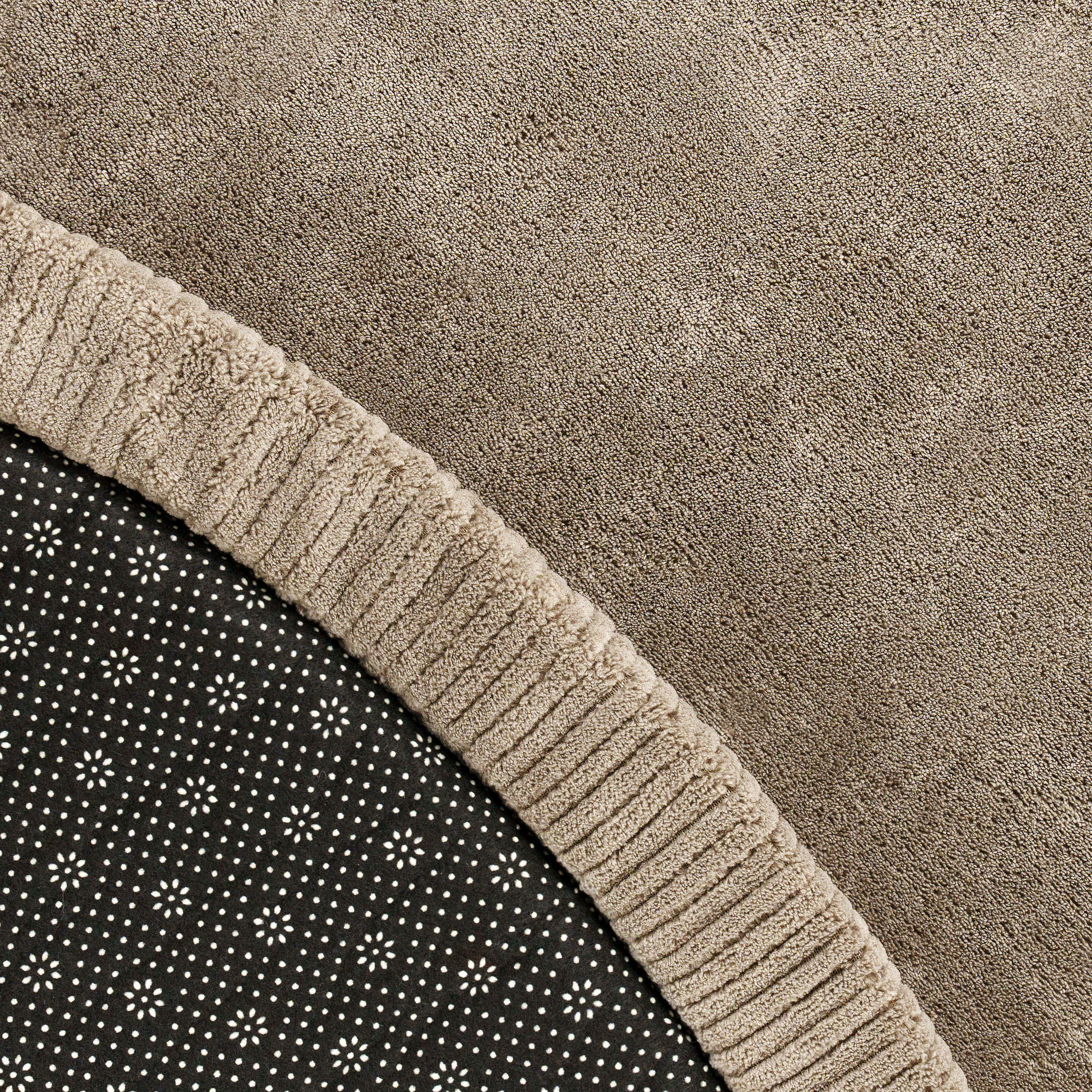 Paco Home Teppich Tatami 475, rund, Höhe: 24 mm, Kurzflor, Uni Farben, mit Memory Foam, waschbar