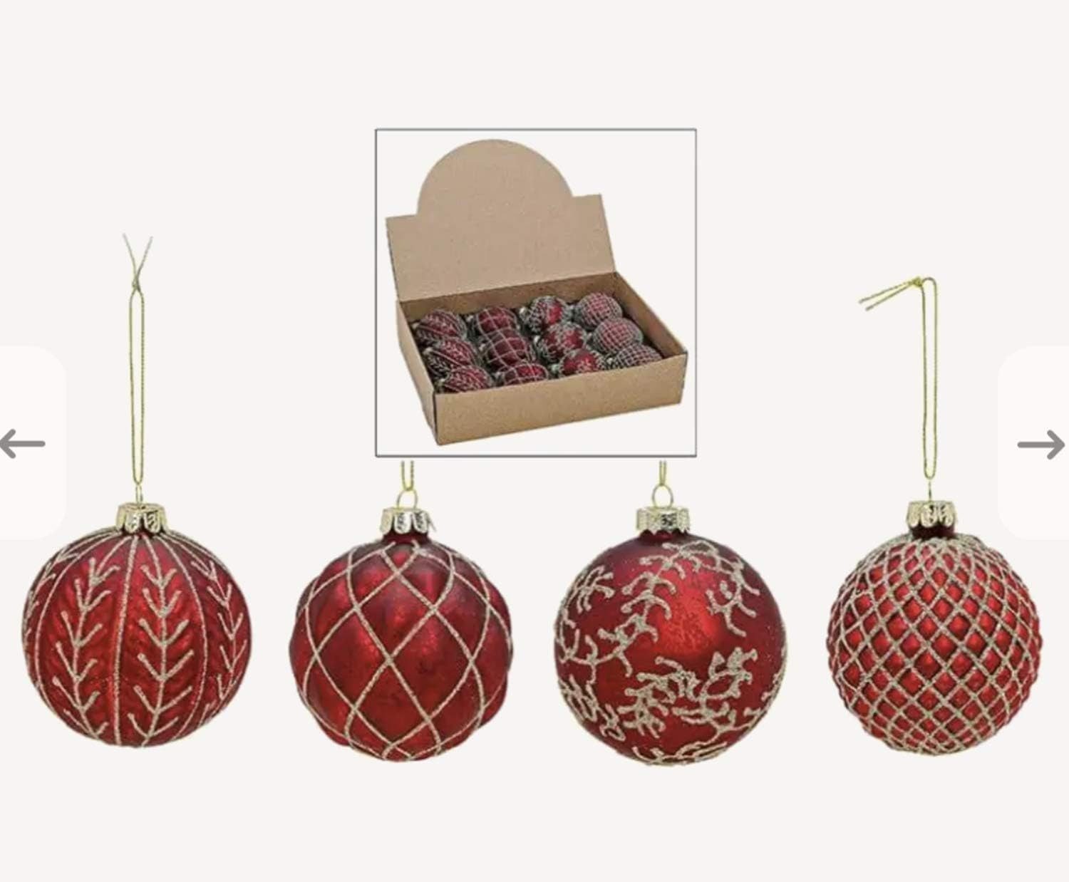Taschen4life Strickmütze Christbaumkugeln aus Glas im antik Landhaus Stil (12 teiliges Set) 12 teiliges Set, 8x8x8cm, Advent und Weihnachten Deko