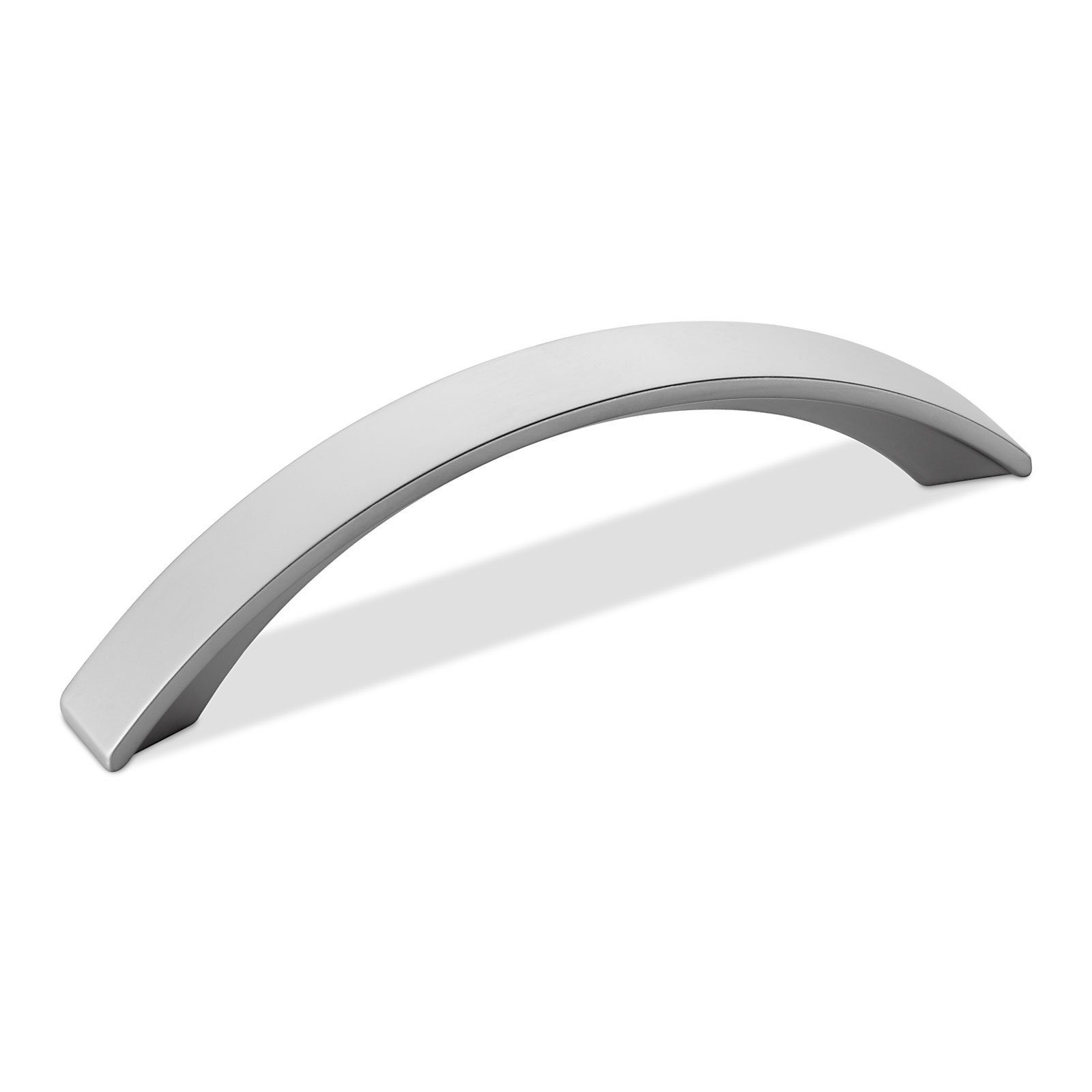 SO-TECH® Möbelgriff Bogengriff BENT Chrom matt BA 96 - 160 mm - incl. Schrauben, Griff Schrankgriff Schubladengriff - incl. Schrauben