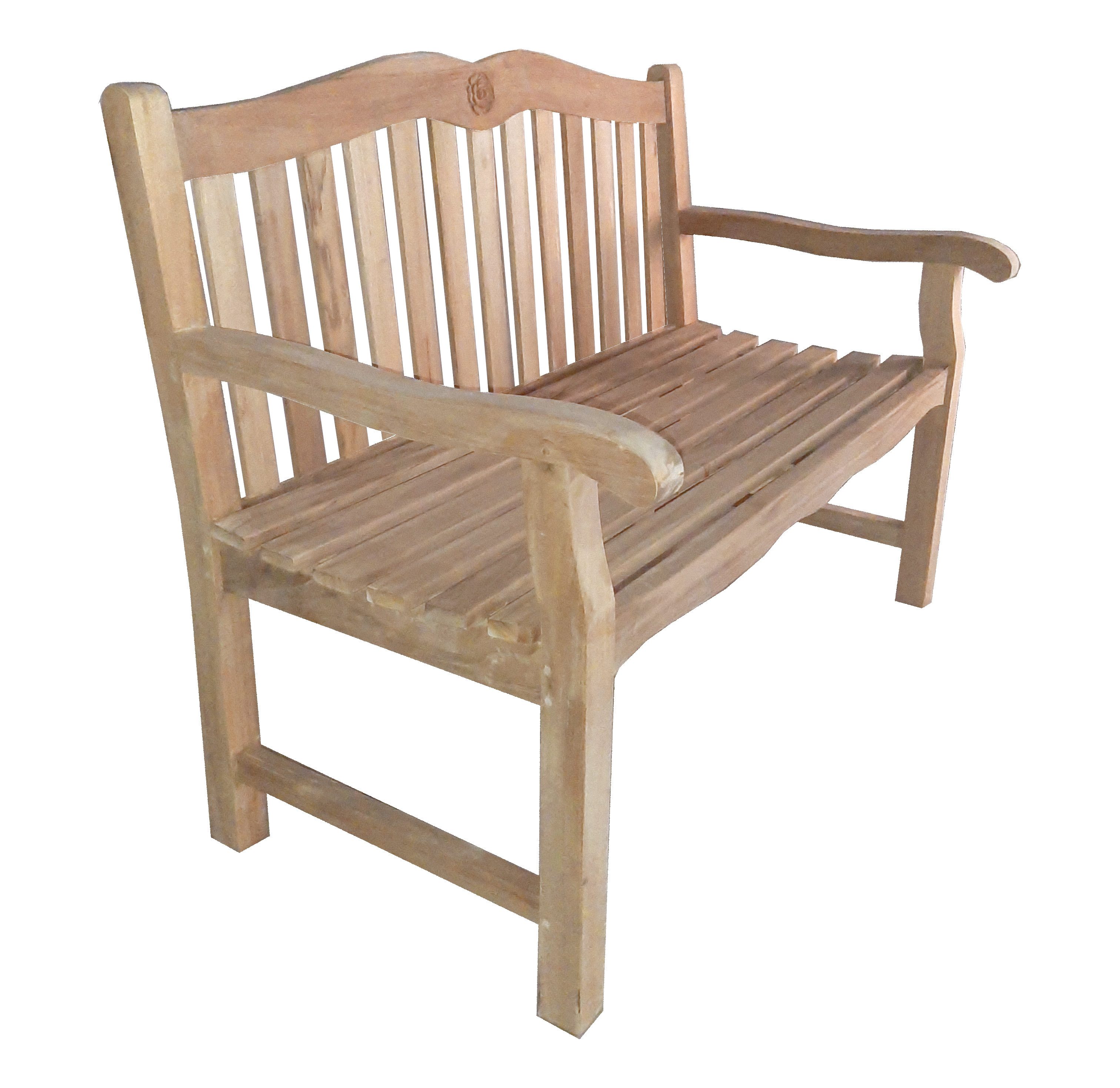 Garden Pleasure Gartenbank Bank ROMANG, 2 Sitzer Teak B-grade unbehandelt