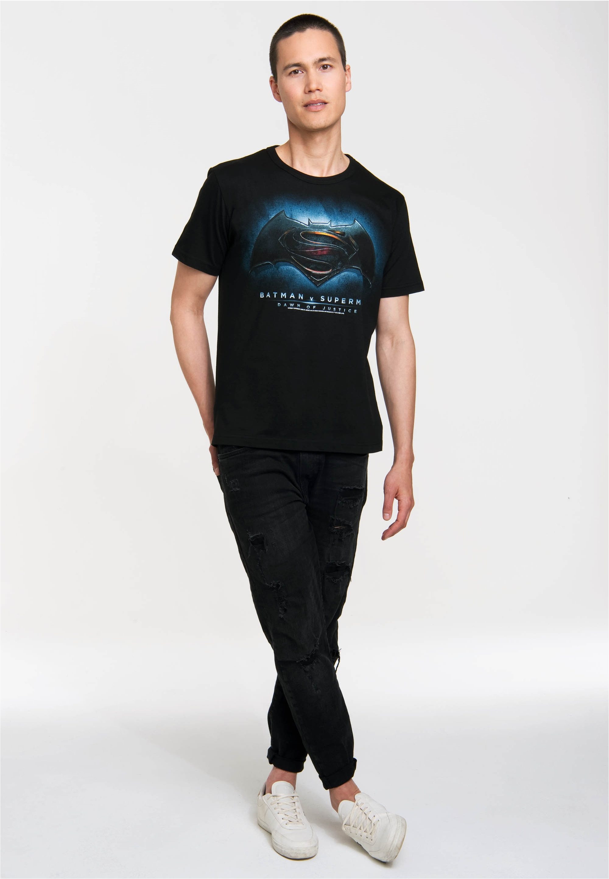 LOGOSHIRT T-Shirt Batman v Superman - Dawn of Justice mit coolem Frontdruck