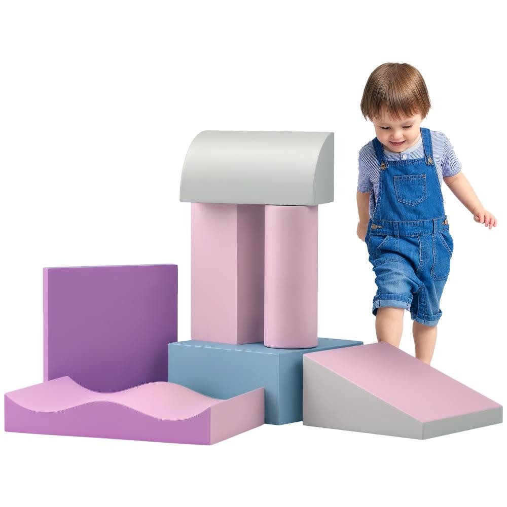 FELIXLEO Rutsche Schaumstoff Bausteine Kinder fördert Kunstleder 40x40x20 cm 1 3 Jahre