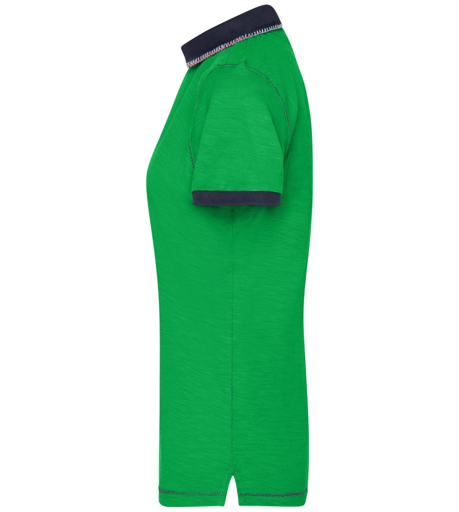 James & Nicholson Poloshirt Doppelpack Damenpoloshirt in trendiger Slub Qualität Urban Polo JN979 (Spar-Set, 2er-Pack) Hochwertiger Single Jersey aus Flammgarn