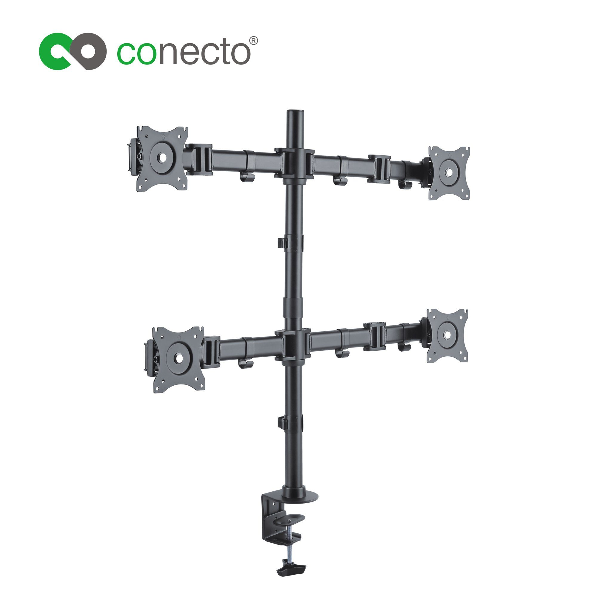 conecto Monitor-Halterung Schreibtischhalterung für 4 Monitore, (bis 27 Zoll, drehbar: 360)