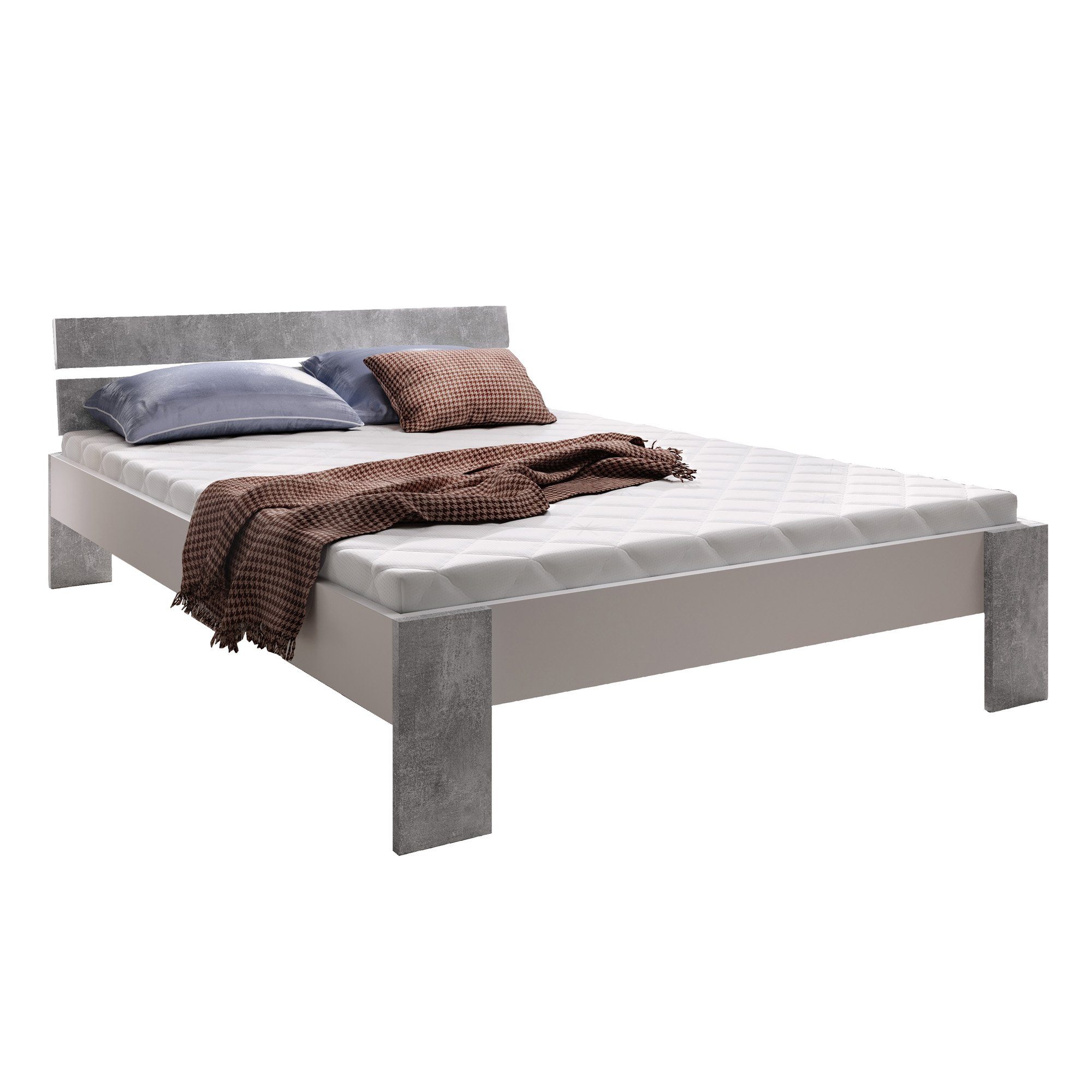 interbed Futonbett Michelle 140x200 cm inkl. Matratze und 13-Leisten Rollrost (Spar-Set, Futonbett mit Matratze)