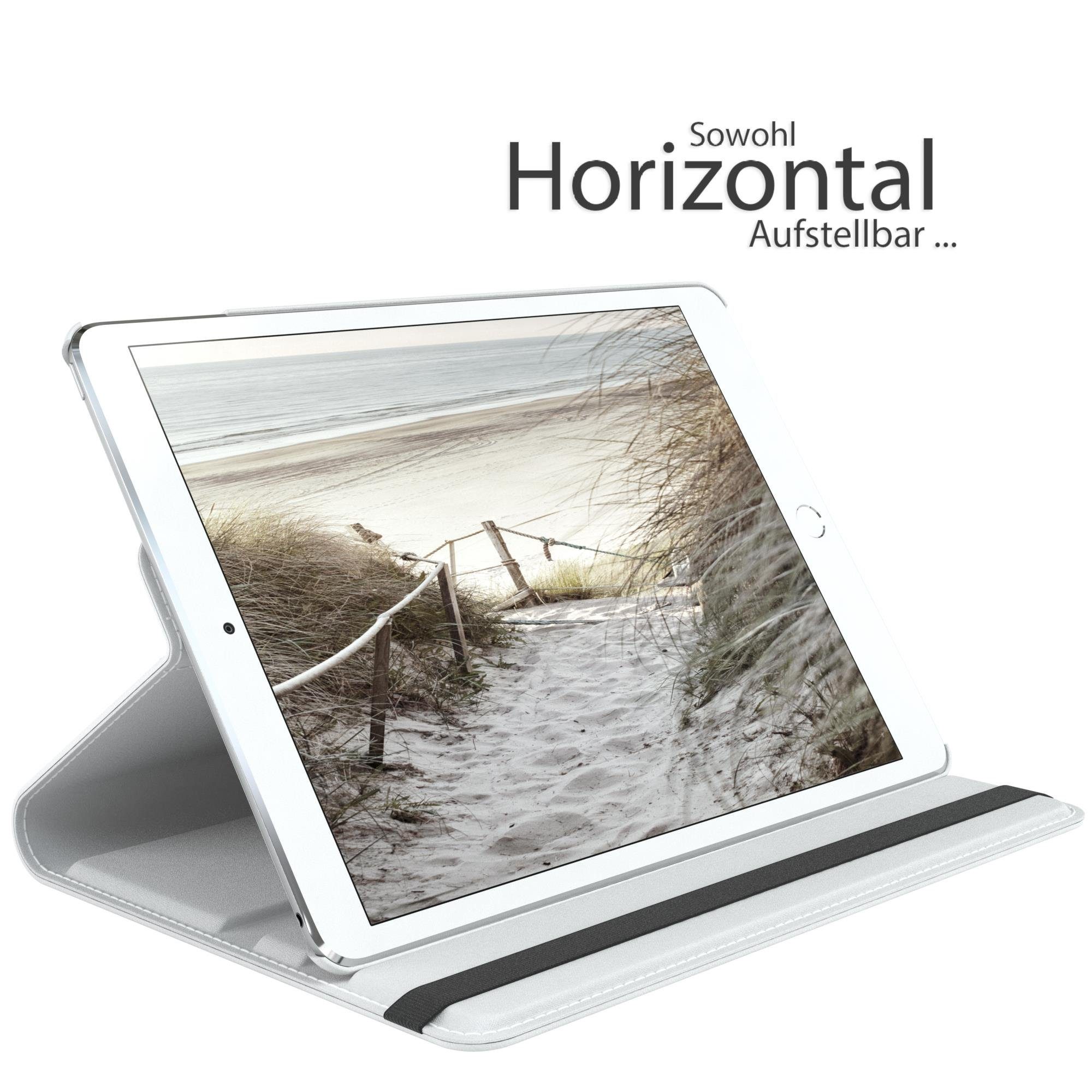 EAZY CASE Tablet-Hülle Rotation Case für Apple iPad Air 2 9,7 Zoll, Tablet Schutzhülle kratzfest stoßfest drehbar 360 Grad Weiß