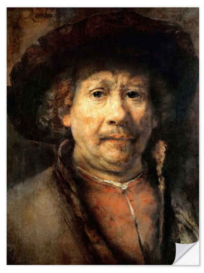 Posterlounge Wandfolie Rembrandt van Rijn, Rembrandt, das kleine Selbstbildnis, Malerei