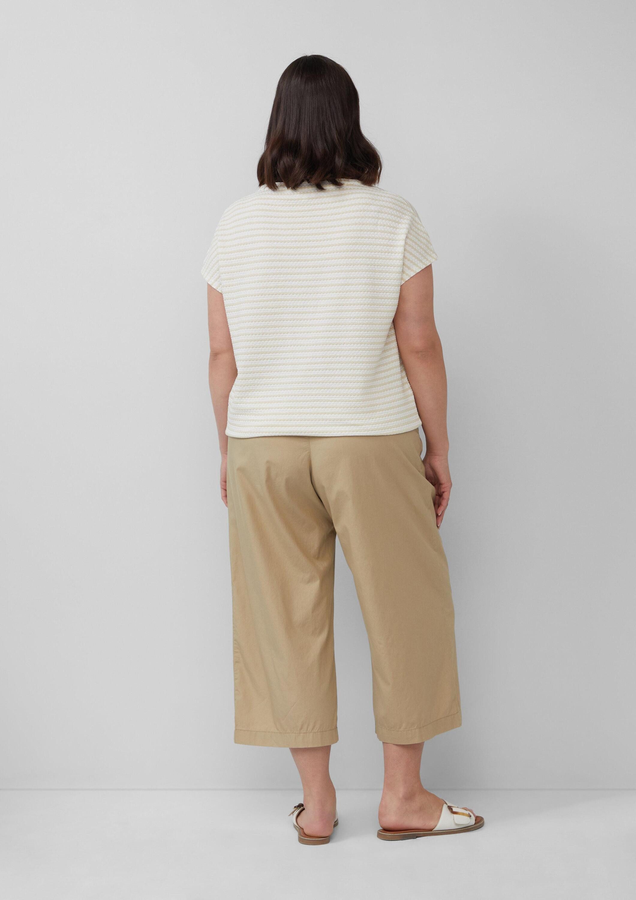 s.Oliver Muskelshirt T-Shirt Strukturiertes T-Shirt im O-Shape