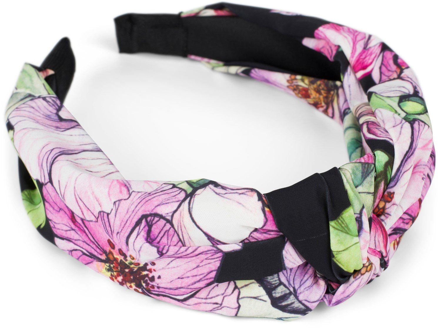 Günstiger Online-Verkauf 2024 styleBREAKER Haarband, 1-tlg., Haarreif Schwarz mit Blumen Muster