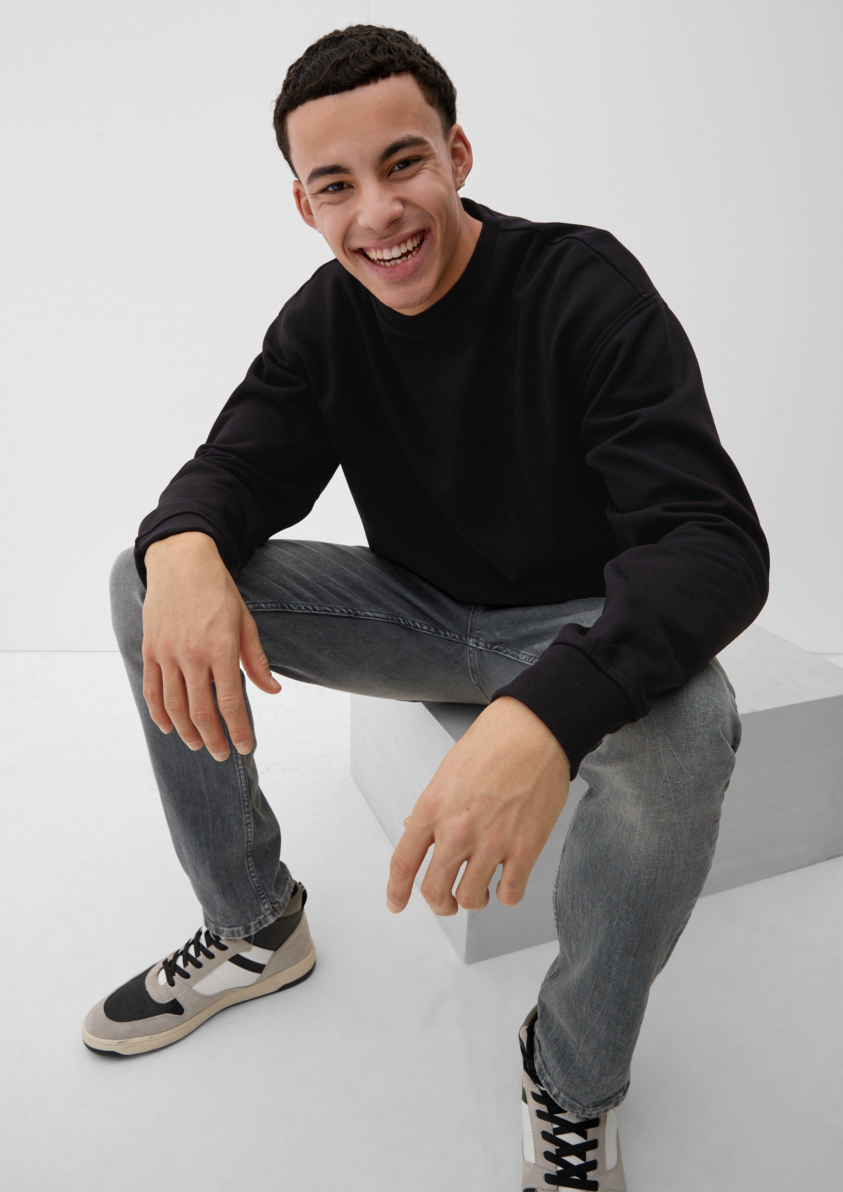 Sweatshirt Sweatshirt mit Logostickerei