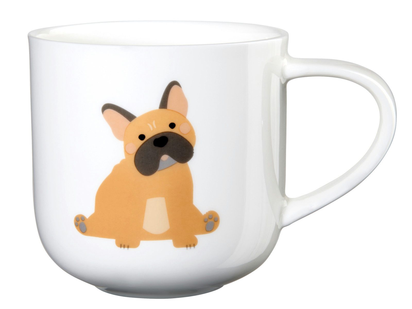 ASA SELECTION Tasse coppa Henkelbecher Lazy Day 0,4l, Fine Bone China