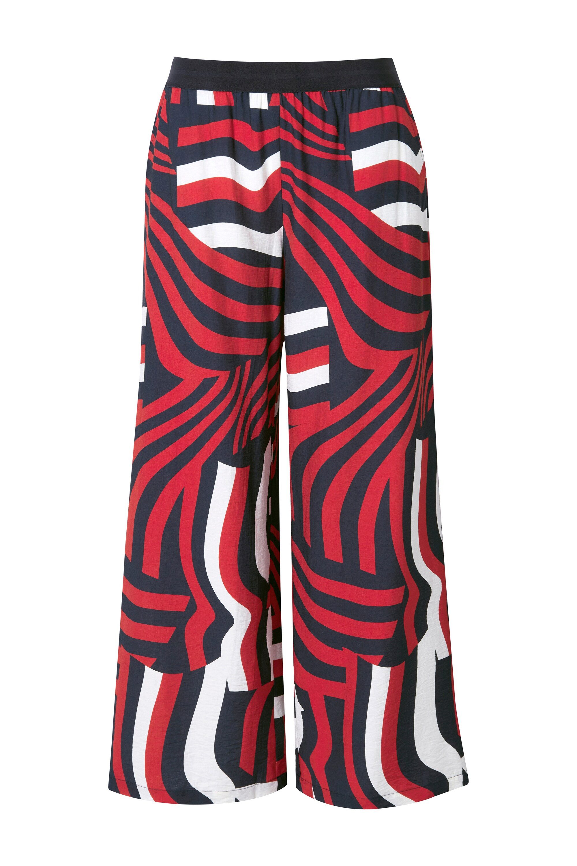 Ulla Popken Schlupfhose Hose Wellen weites Bein Elastikbund günstig online kaufen