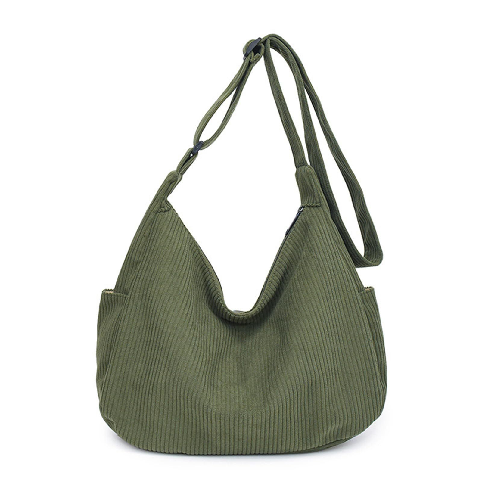 Zaewry Schultertasche Unisex Umhängetasche Cord Tasche Halbmond Tasche Hobo Bag (Damen Shopper Tasche Crossbody Bag Stofftasche …