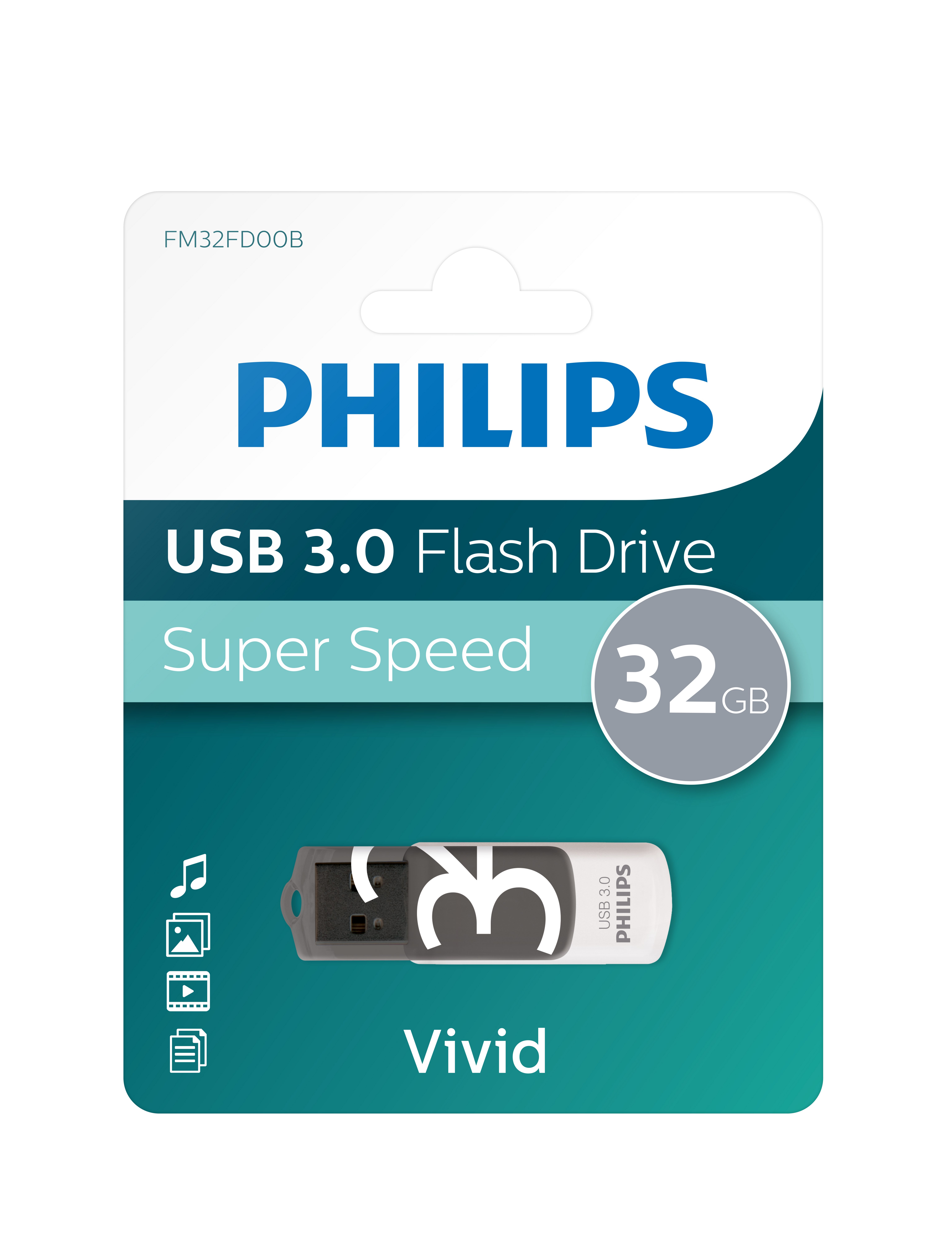 Philips Philips USB Stick 3.0 Vivid 32 GB USB-Stick (USB USB 3.0)
