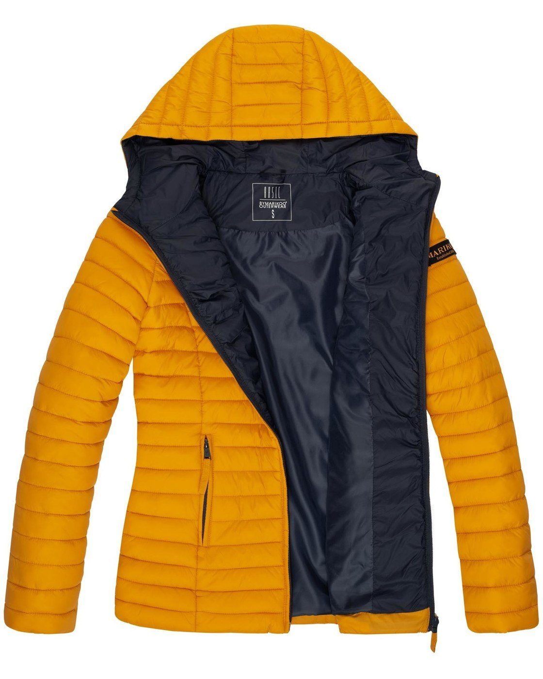 Marikoo Steppjacke Marikoo Asraa Damen Steppjacke B857 Übergangsjacke mit kontrastfarbendem Reißverschluss – Bild 5 von 5