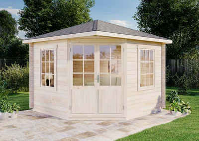 Alpholz Gartenhaus 5-Eck Monica, BxT: 325x325 cm, Beige