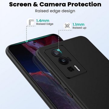 CoolGadget Handyhülle Black Series Handy Hülle für Xiaomi Poco F5 Pro 6,67 Zoll, Edle Silikon Schlicht Robust Schutzhülle für Poco F5 Pro 5G Hülle