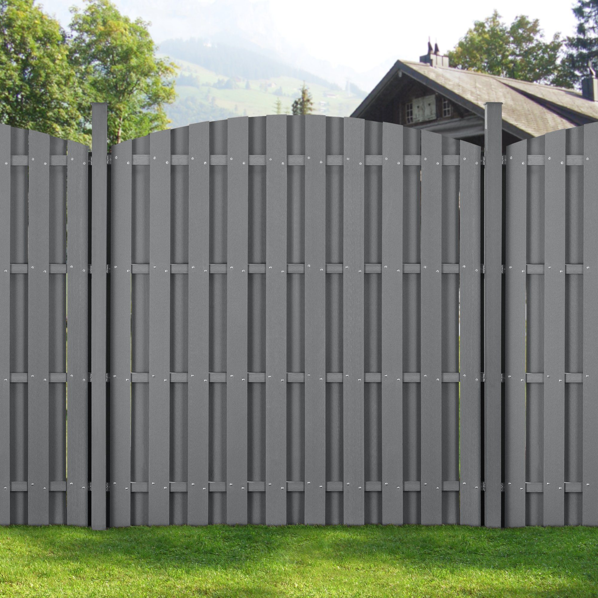 neu.holz Sonnenschutz, blickdicht, WPC Gartenzaun Sichtschutz günstig online kaufen
