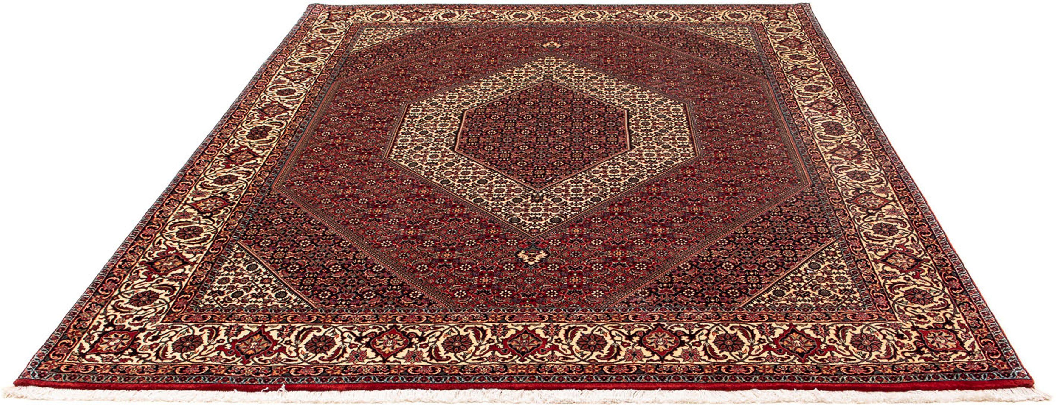 Orientteppich Perser - Bidjar - 254 x 205 cm - dunkelrot, morgenland, rechteckig, Höhe: 15 mm, Wohnzimmer, Handgeknüpft, Einzelstück mit Zertifikat