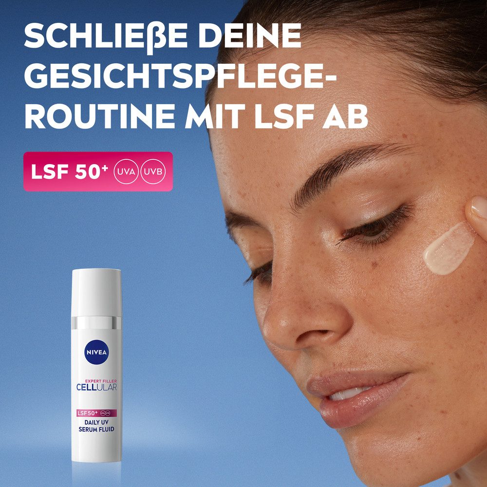 NIVEA Cellular Expert Filler Daily UV Serum Fluid LSF 50 Gesichtsfluid · 30 ml – Bild 3 von 5