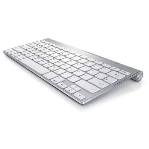 Aplic Wireless-Tastatur (kabelloses Slim Keyboard 2,4GHz, Apple Tastaturlayout, QWERTZ Layout)
