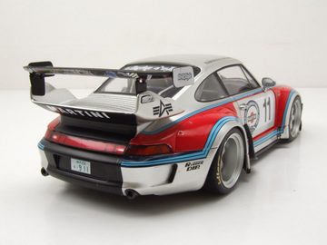 Solido Modellauto Porsche RWB RAUH-Welt #11 Body Kit Martini 2020 grau Modellauto 1:18, Maßstab 1:18