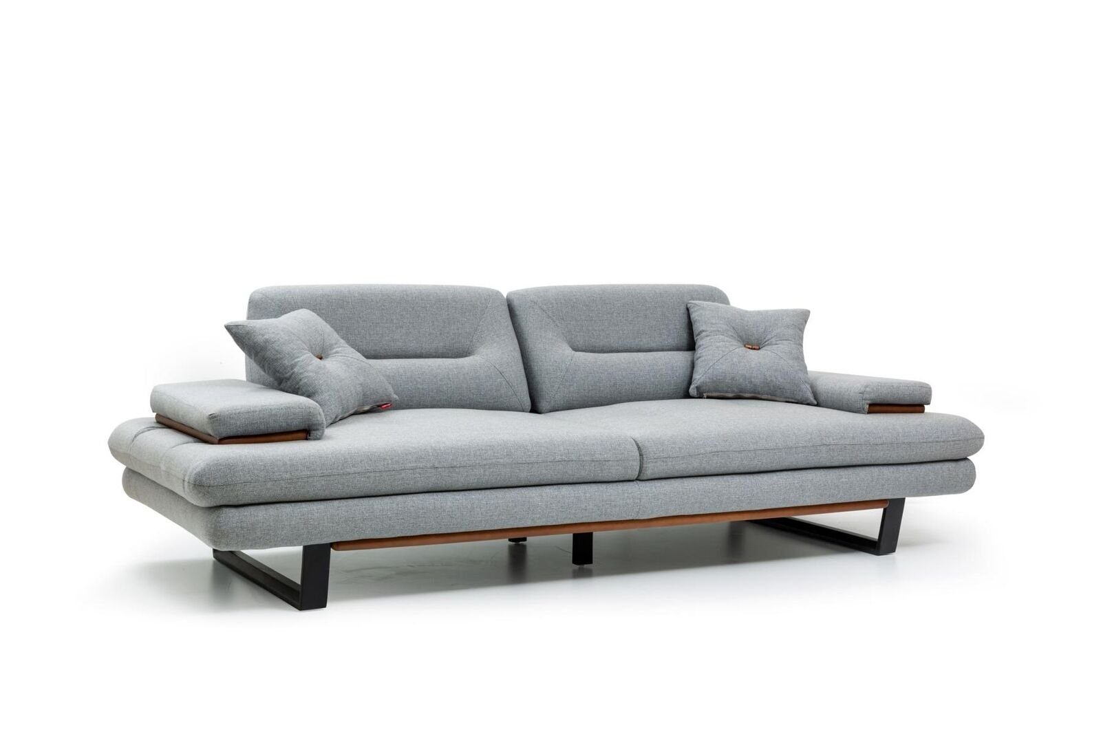 JVmoebel 3-Sitzer Modern Möbel Wohnzimmer Sitzer Sofa Europa 1 Teile, 238cm, in big 3 xxl Designer Made grau
