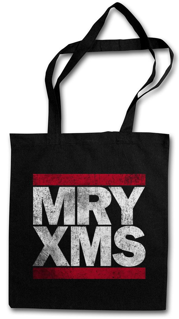 Beuteltasche MRY XMS Stofftasche Merry Xmas Christmas Weihnachten Advent Buon