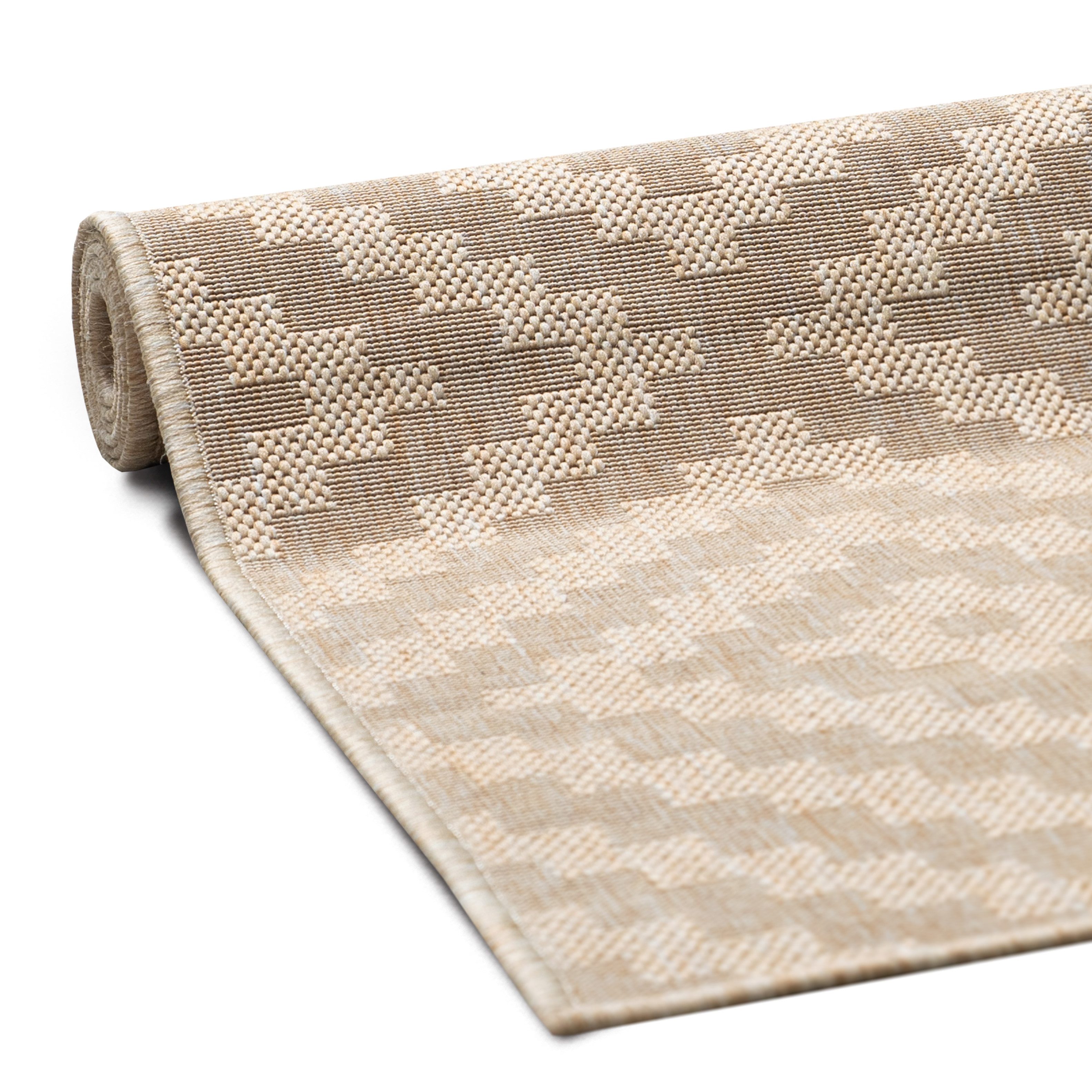 OTTO home Teppich Cordoba auch als Läufer erhältlich, rechteckig, Höhe: 3 mm, In- und Outdoor geeignet, Sisal-Optik, Wetterfest & UV-beständig, Boho