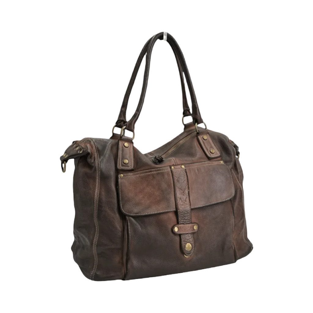 BZNA Shopper Viola Designer Ledertasche Schultertasche