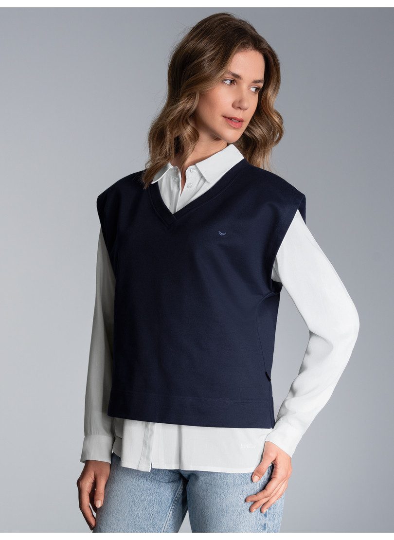 Trigema Pullunder TRIGEMA Pullunder mit V-Ausschnitt