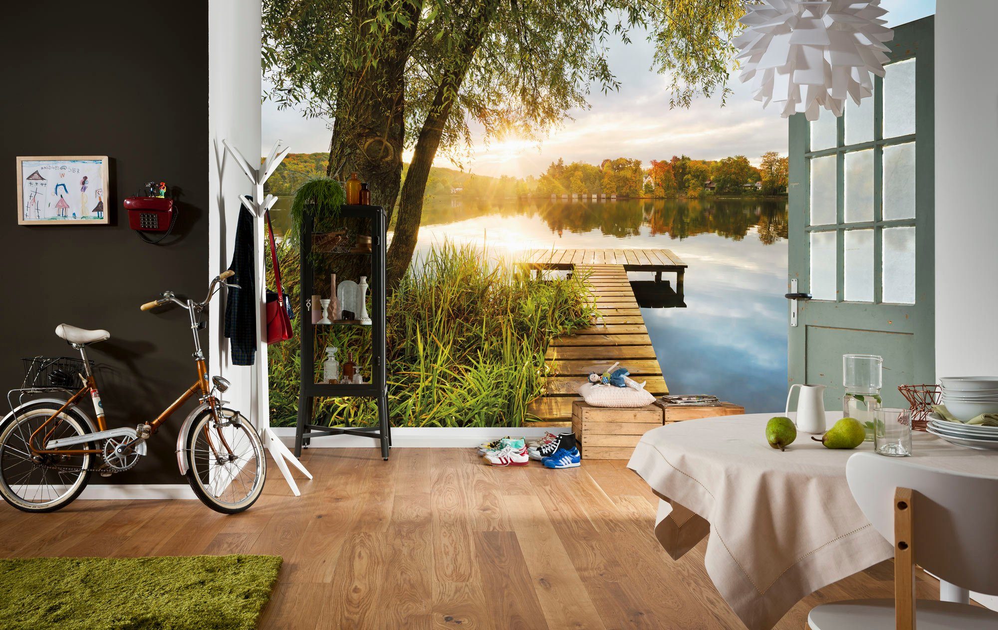 Komar Fototapete Vlies - Picnic - Größe 368 x 248 cm, glatt, bedruckt, (Packung, 1 St., Vlies Fototapete), Wohnzimmer, Schlafzimmer