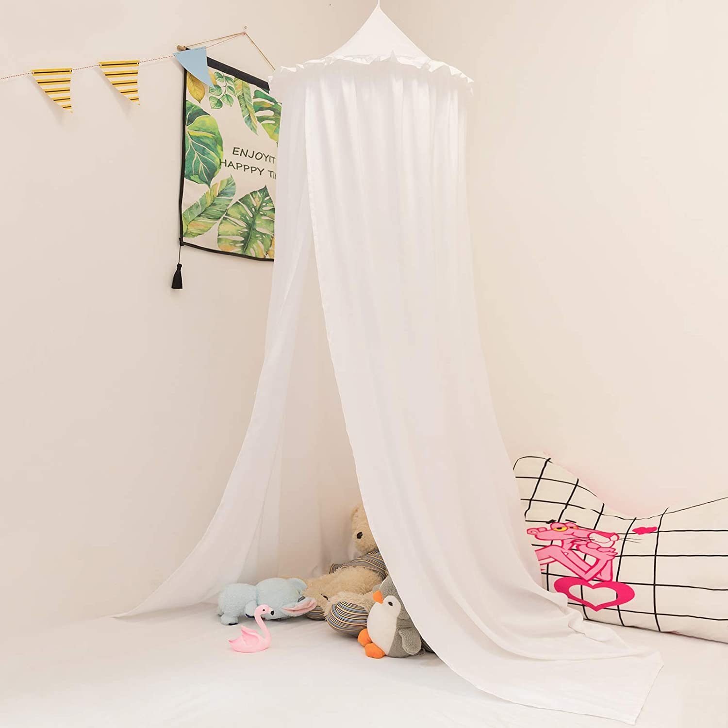 EUGAD Bettzelt (1-tlg) Betthimmel für Schlafzimmer Moskitonetz Spielzelte weiß | Bettzelte